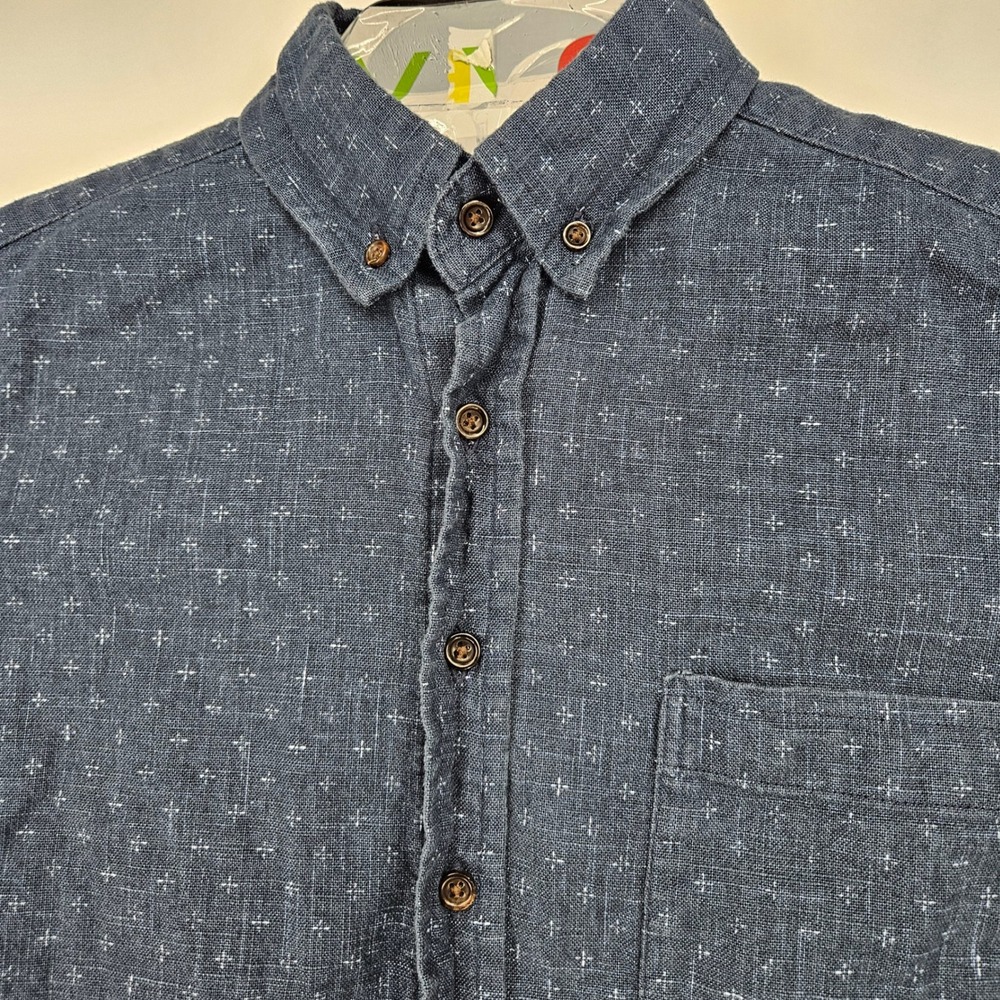 Taylor Stitch The Jack Indigo Shirt Mens 38 Small Blue Cross Stitch Button Down - Picture 2 of 9